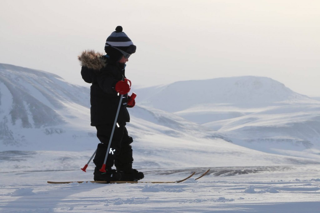 Norway kids skiing