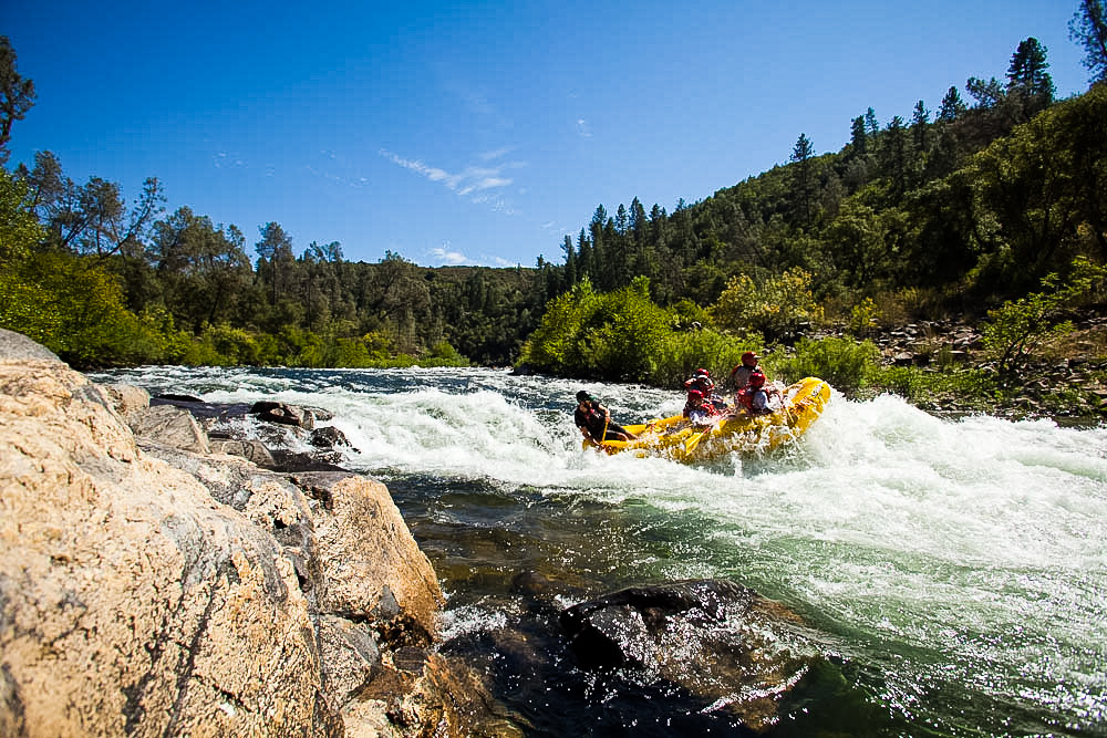 rafting on the American River, California